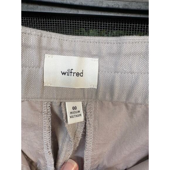 Aritzia Wilfred The Limitless Cropped Cruise Linen Wide Leg Flat Front Pant - 00 - Picture 7 of 10